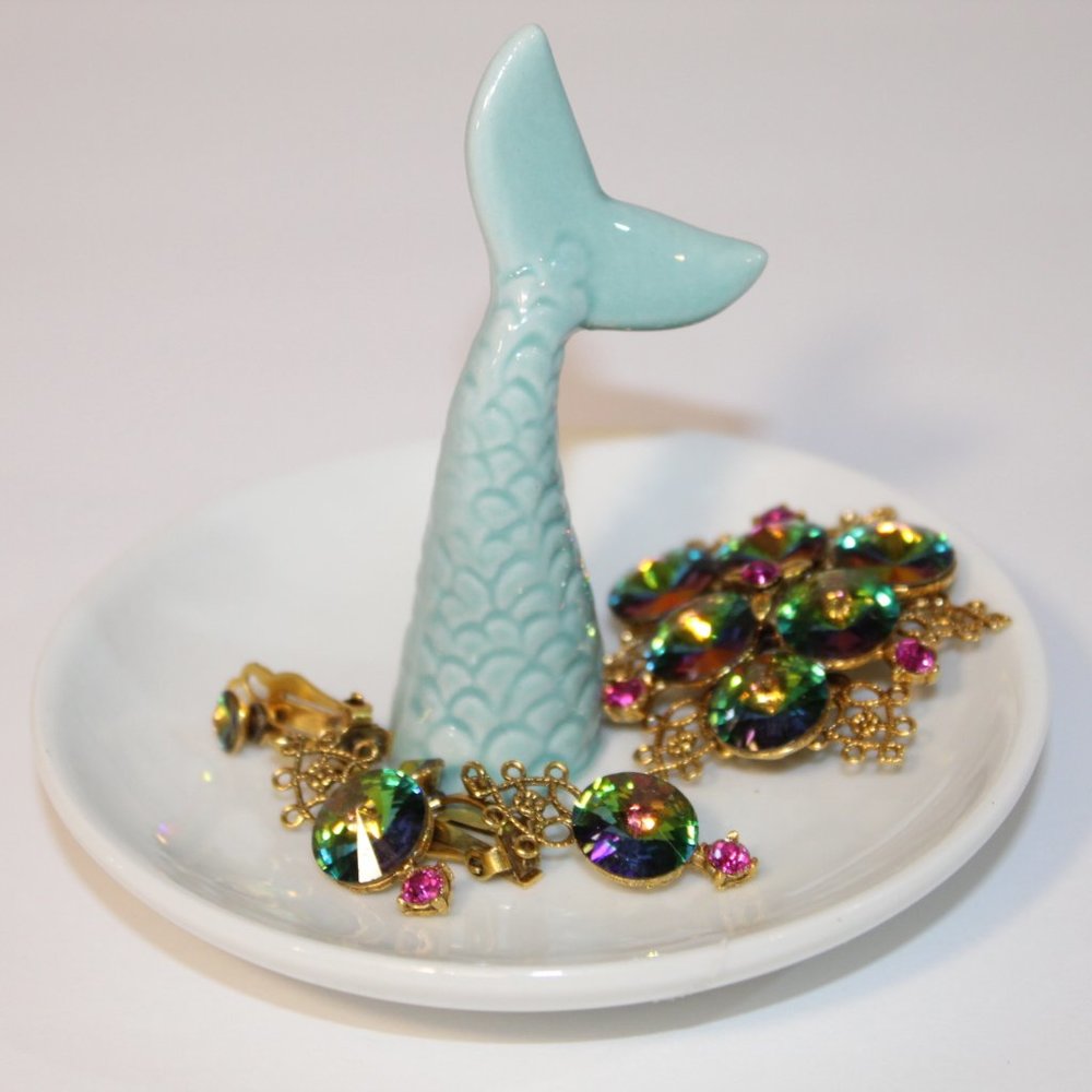 Stunning Vintage Vtg Earring Brooch Matching Set